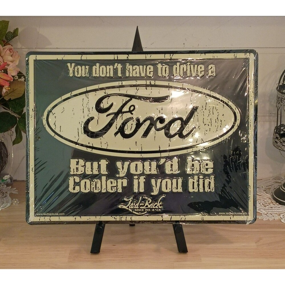 New Sealed Collectible 2013 Ford Metal Wall Hanging Sign Made in USA